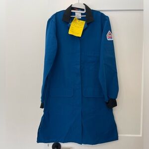 Bulwark Flame Resistant Blue Women's Lab Coat Small